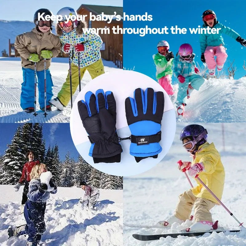Gants de ski enfant chauds et antidérapants