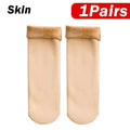 Chaussettes chaudes doublées velours – femme
