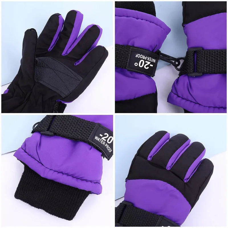 Gants de ski enfant chauds et antidérapants