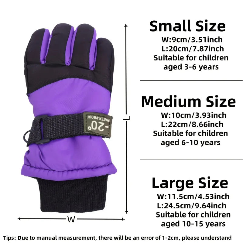 Gants de ski enfant chauds et antidérapants
