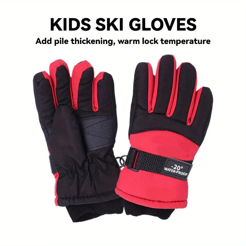 Gants de ski enfant chauds et antidérapants